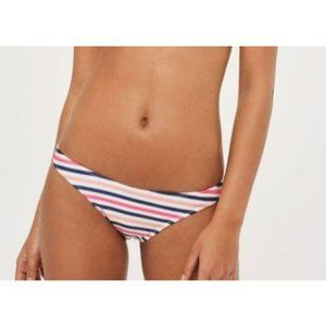 NWT Topshop Stripe High Leg Bikini Bottom size 6